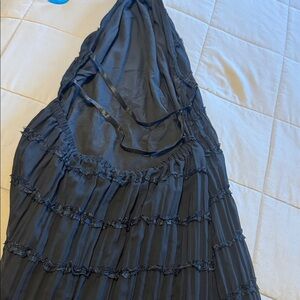 Elegant Black Ruffled Dress